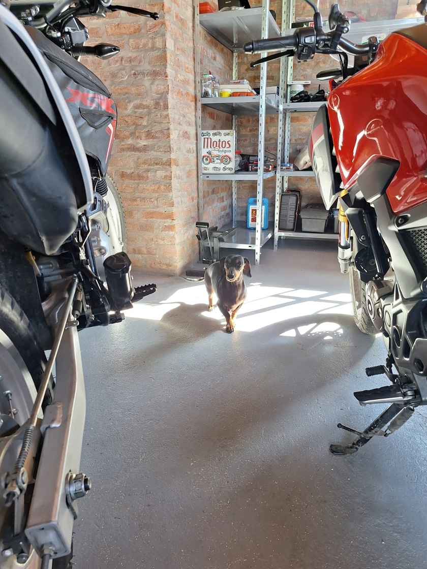 La Tita entre motos